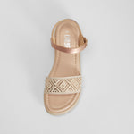 Sandalia plana rafia hebilla blanca OH GIRL!