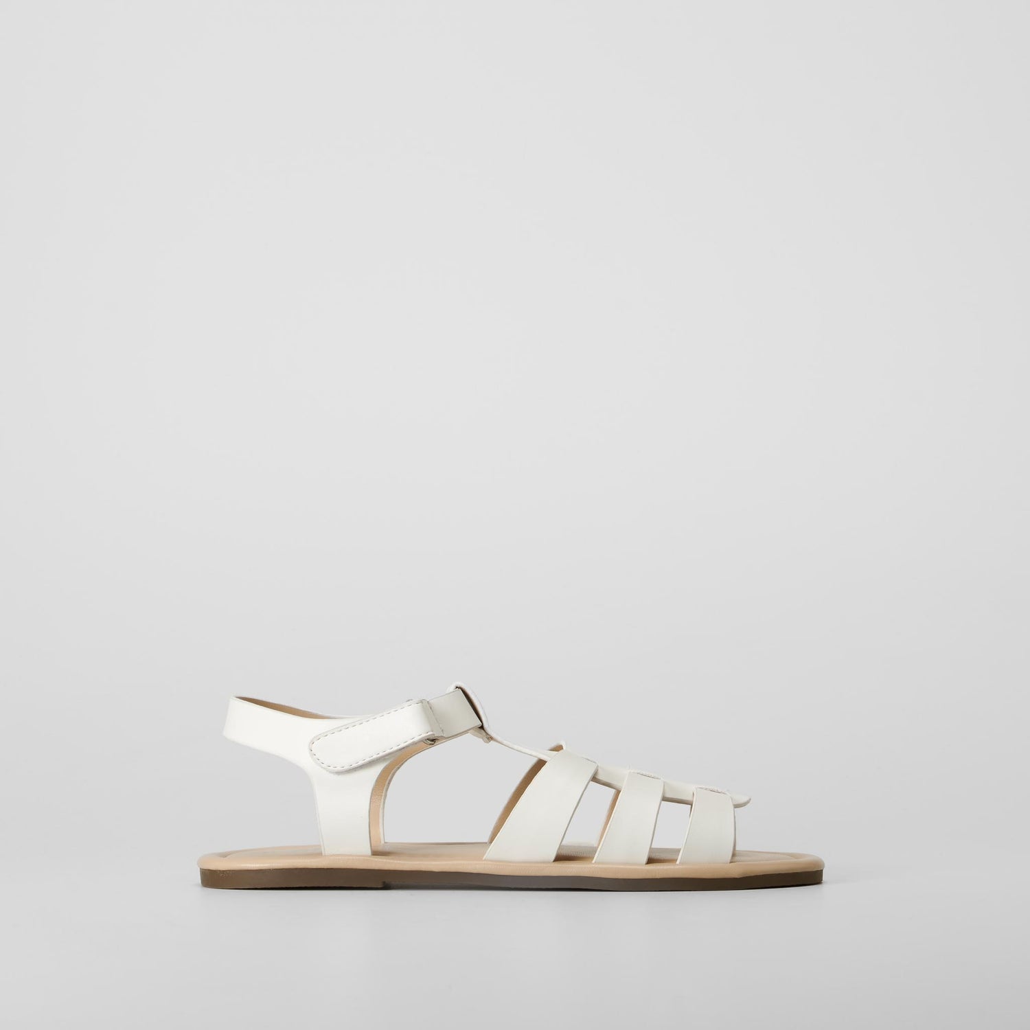 Sandalia plana cangrejera blanca OH GIRL!