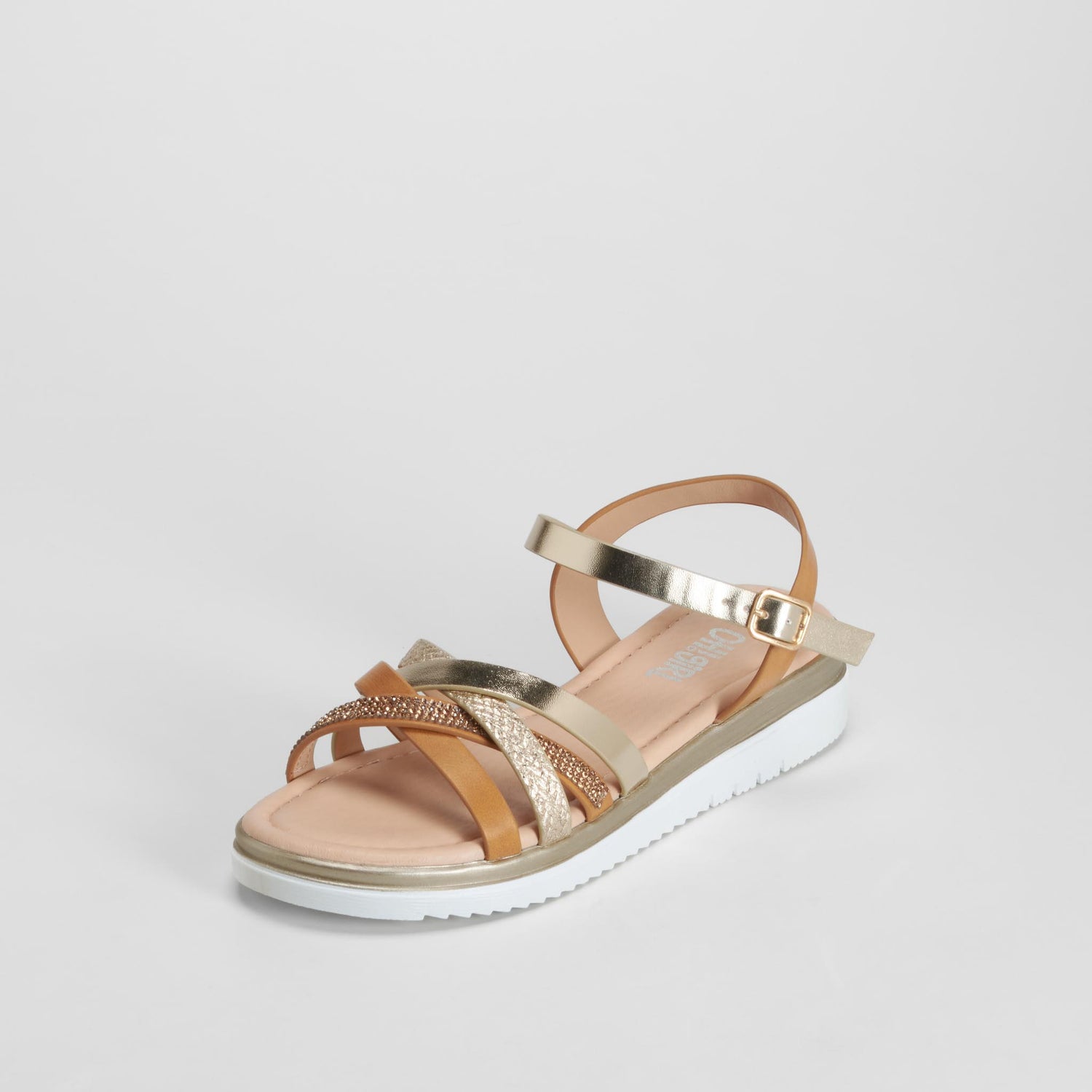 Sandalia tiras oro OH GIRL!