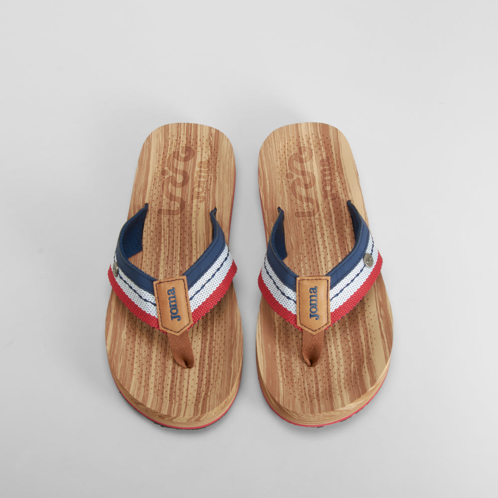 Sandalia madera tiras roja JOMA