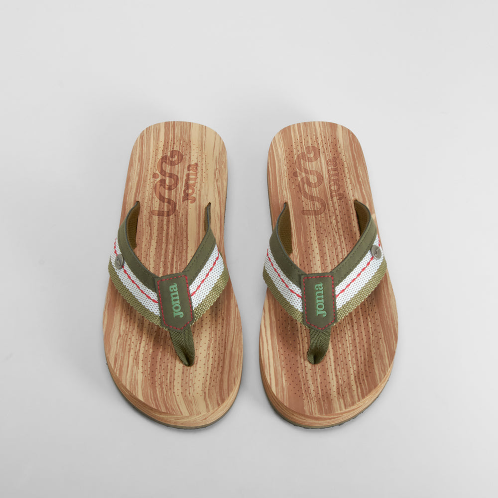 Sandalia madera tiras verde JOMA