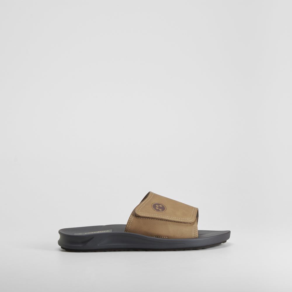 Sandalia pala velcro confort marrón COMFEET