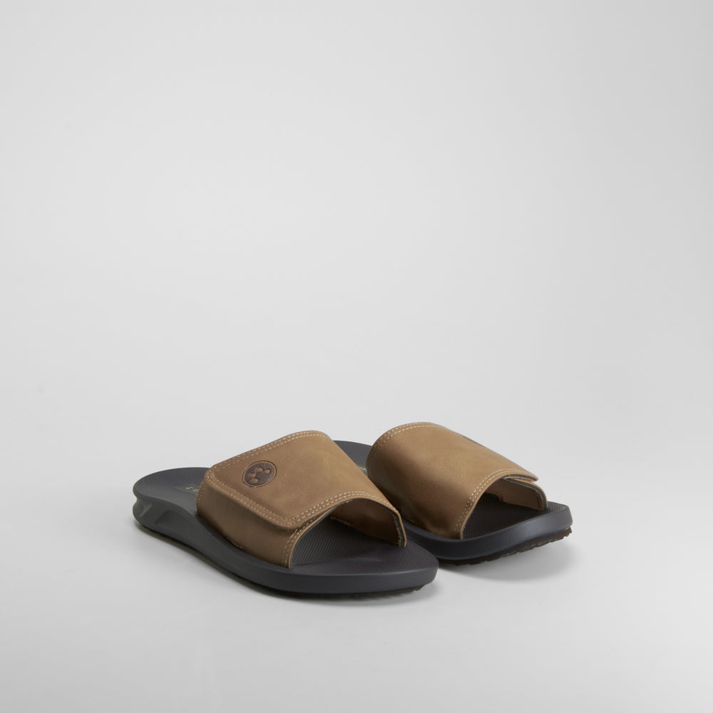 Sandalia pala velcro confort marrón COMFEET