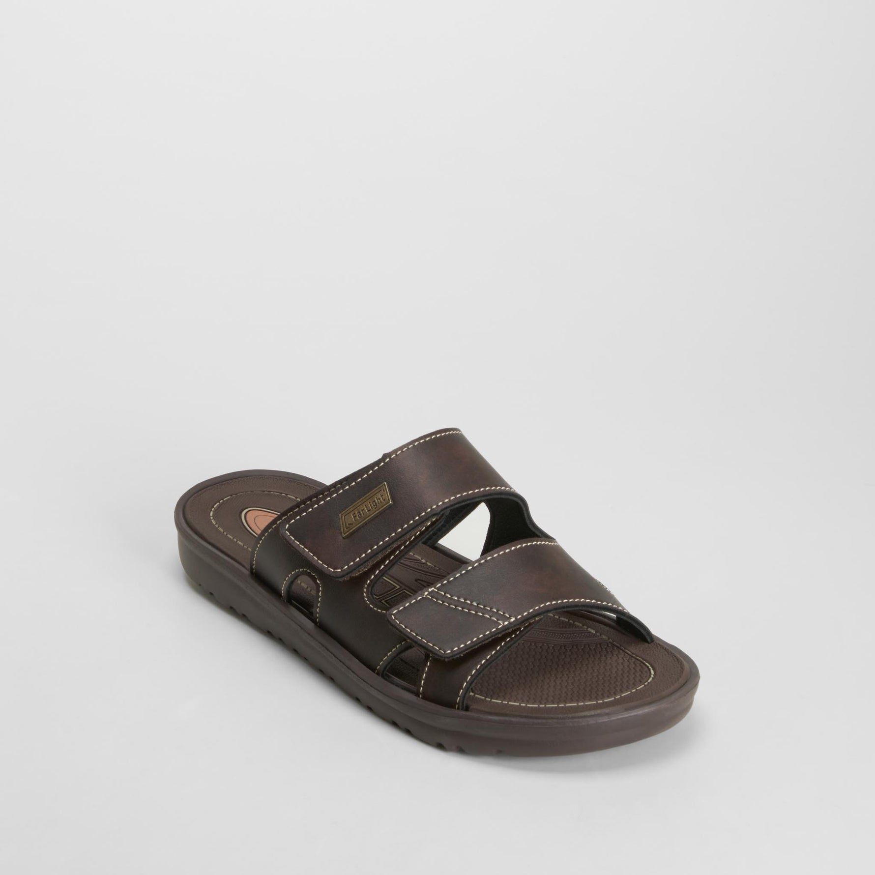 Chancla pala doble velcro marrón COCONUT