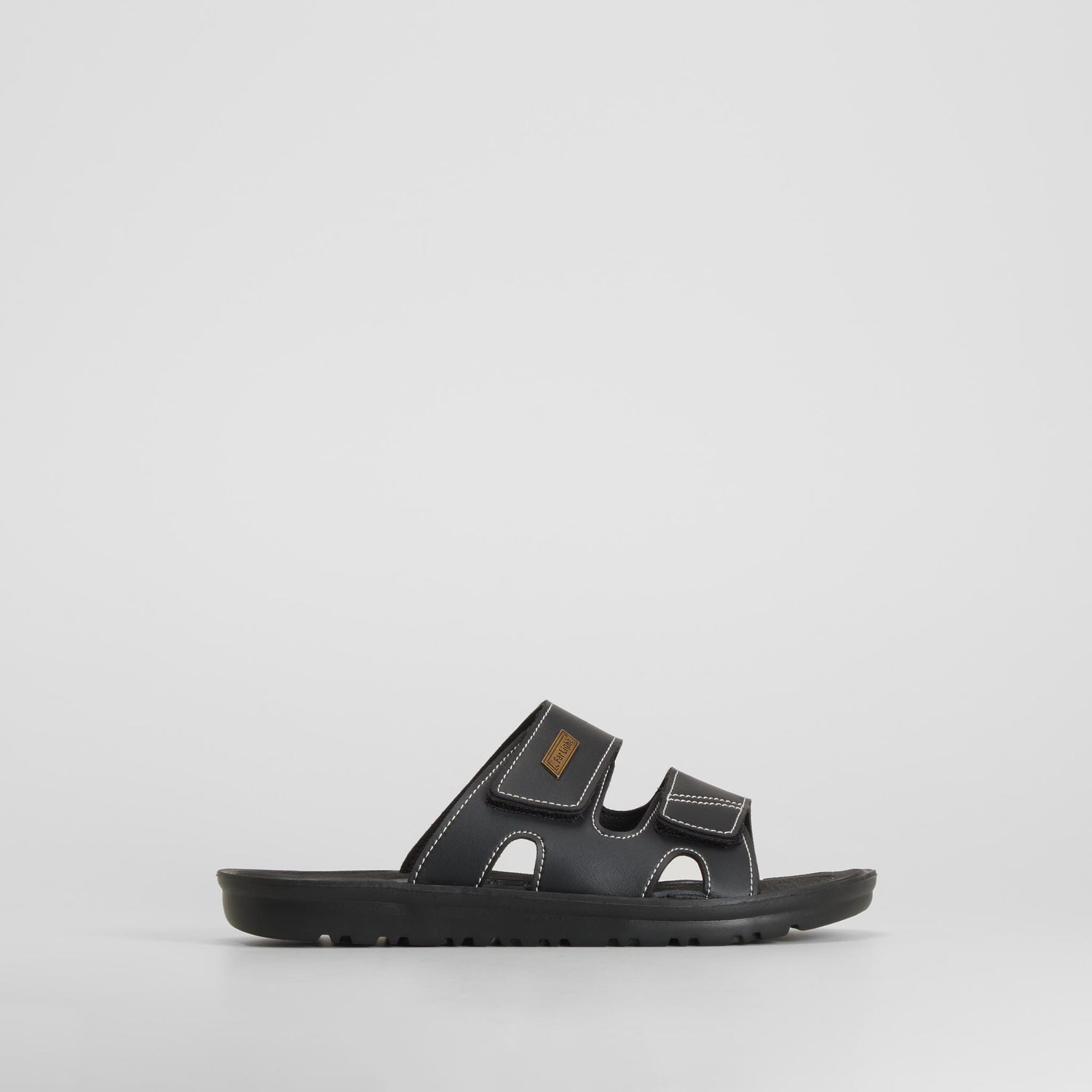 Chancla pala doble velcro negra COCONUT