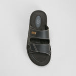 Chancla pala doble velcro negra COCONUT