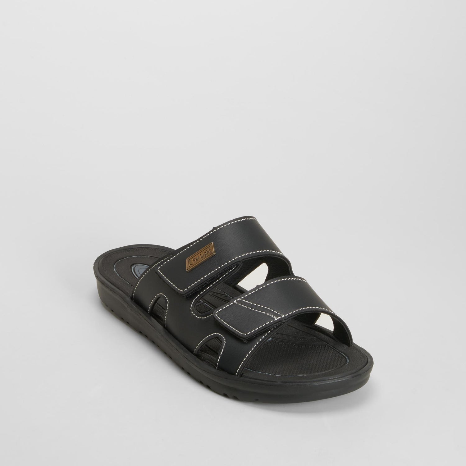 Chancla pala doble velcro negra COCONUT