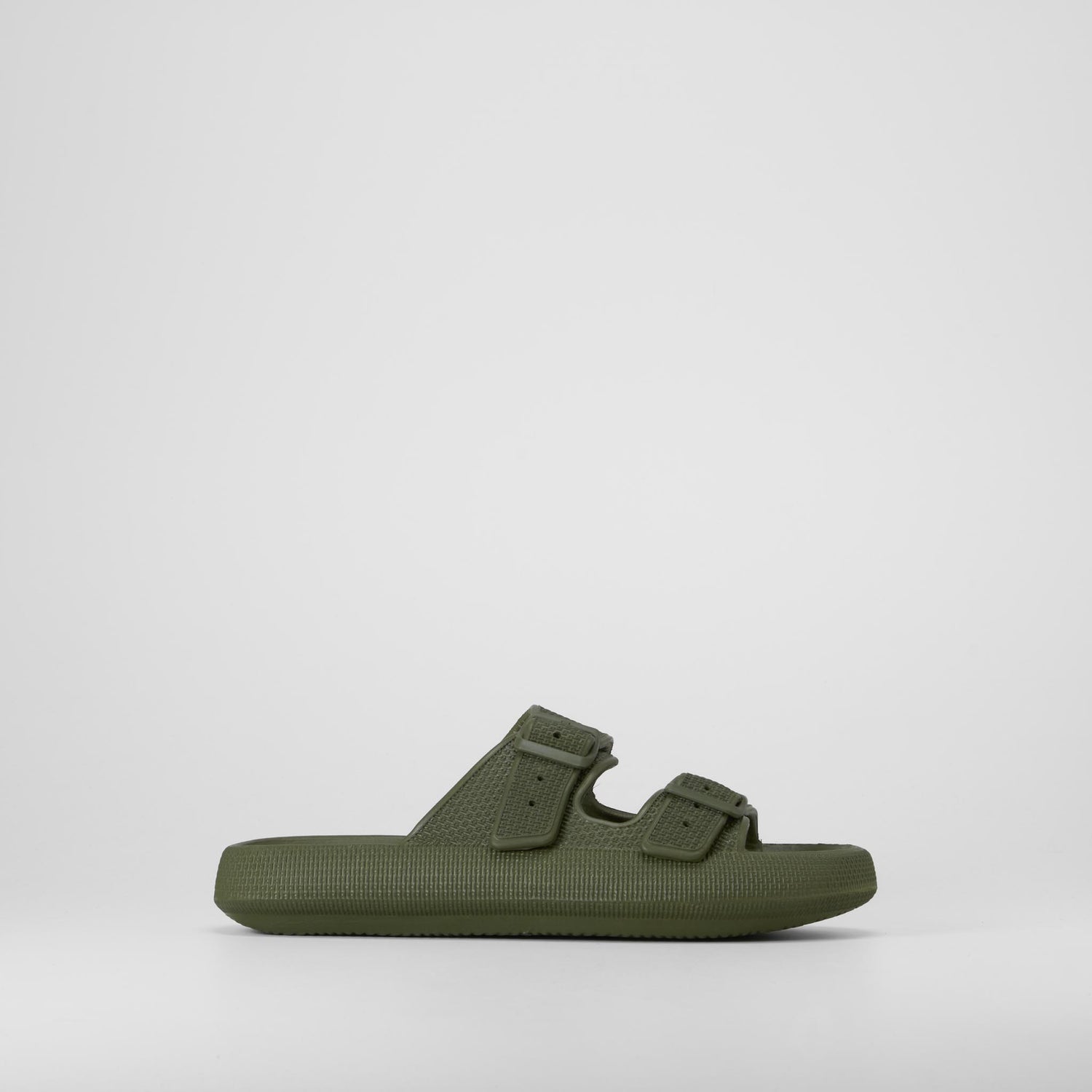 Chancla doble hebilla ajustable verde COCONUT