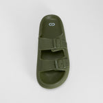 Chancla doble hebilla ajustable verde COCONUT