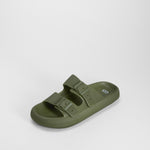 Chancla doble hebilla ajustable verde COCONUT