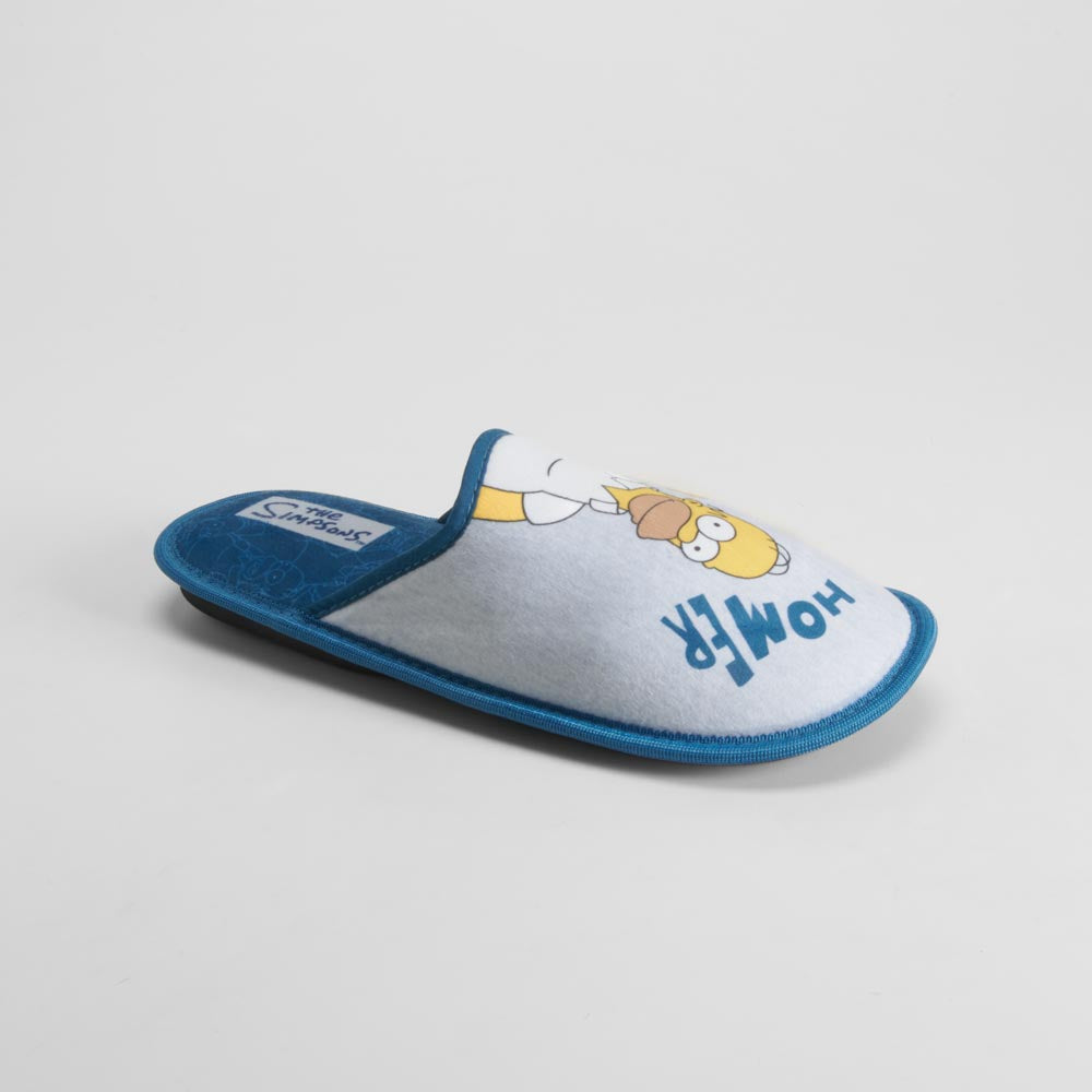 Zapatilla casa gris y azul THE SIMPSONS