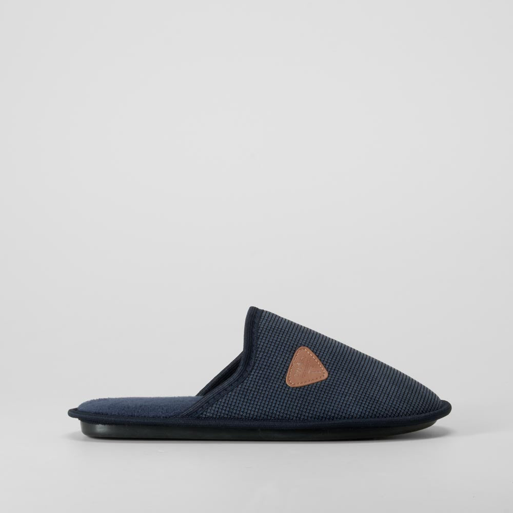 Zapatilla de casa azul cómoda clásica OLYNE