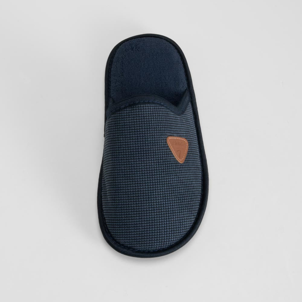 Zapatilla de casa azul cómoda clásica OLYNE