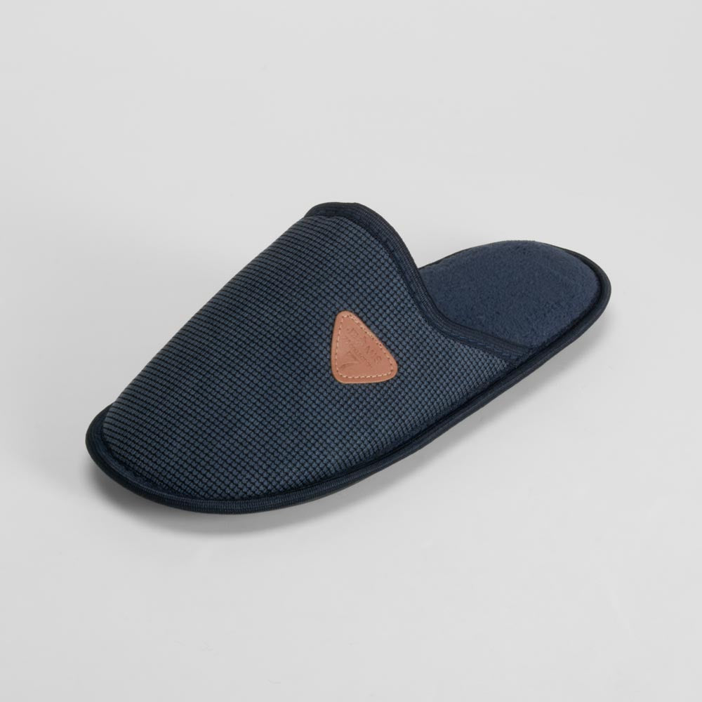 Zapatilla de casa azul cómoda clásica OLYNE