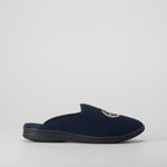 Zapatilla de casa azul con bordado OLYNE