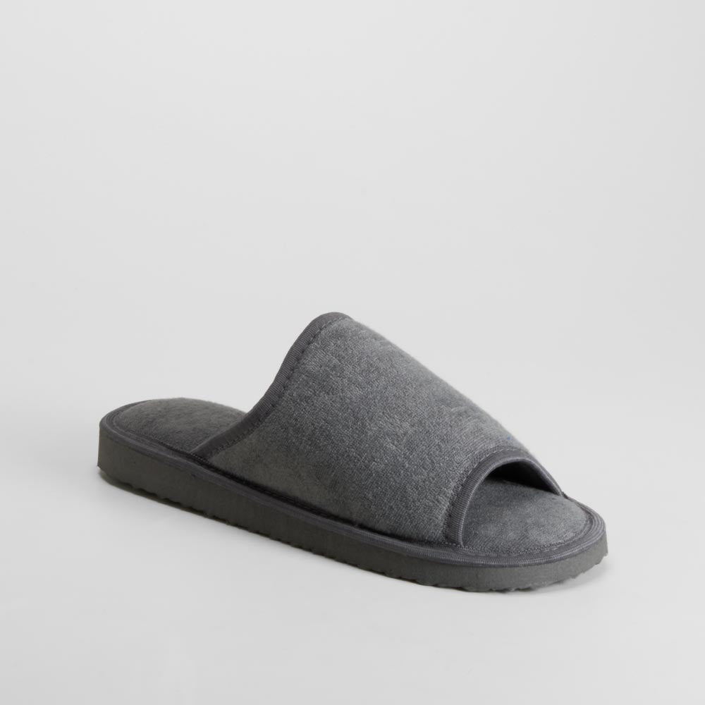 Zapatilla de casa abierta confort gris OLYNE