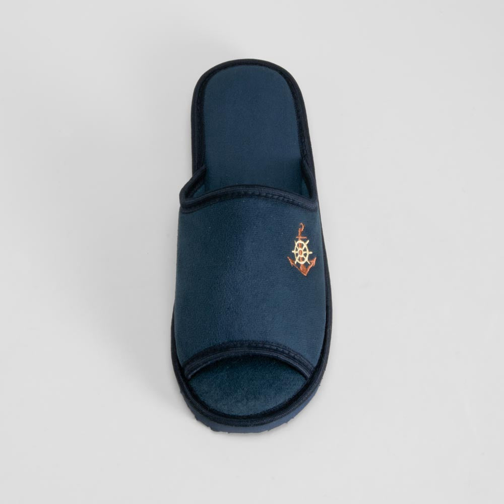 Zapatilla de casa abierta ancla azul OLYNE