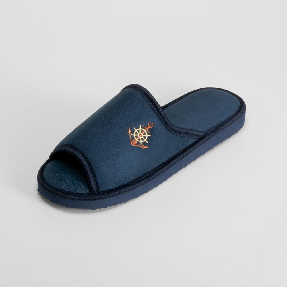 Zapatilla de casa abierta ancla azul OLYNE