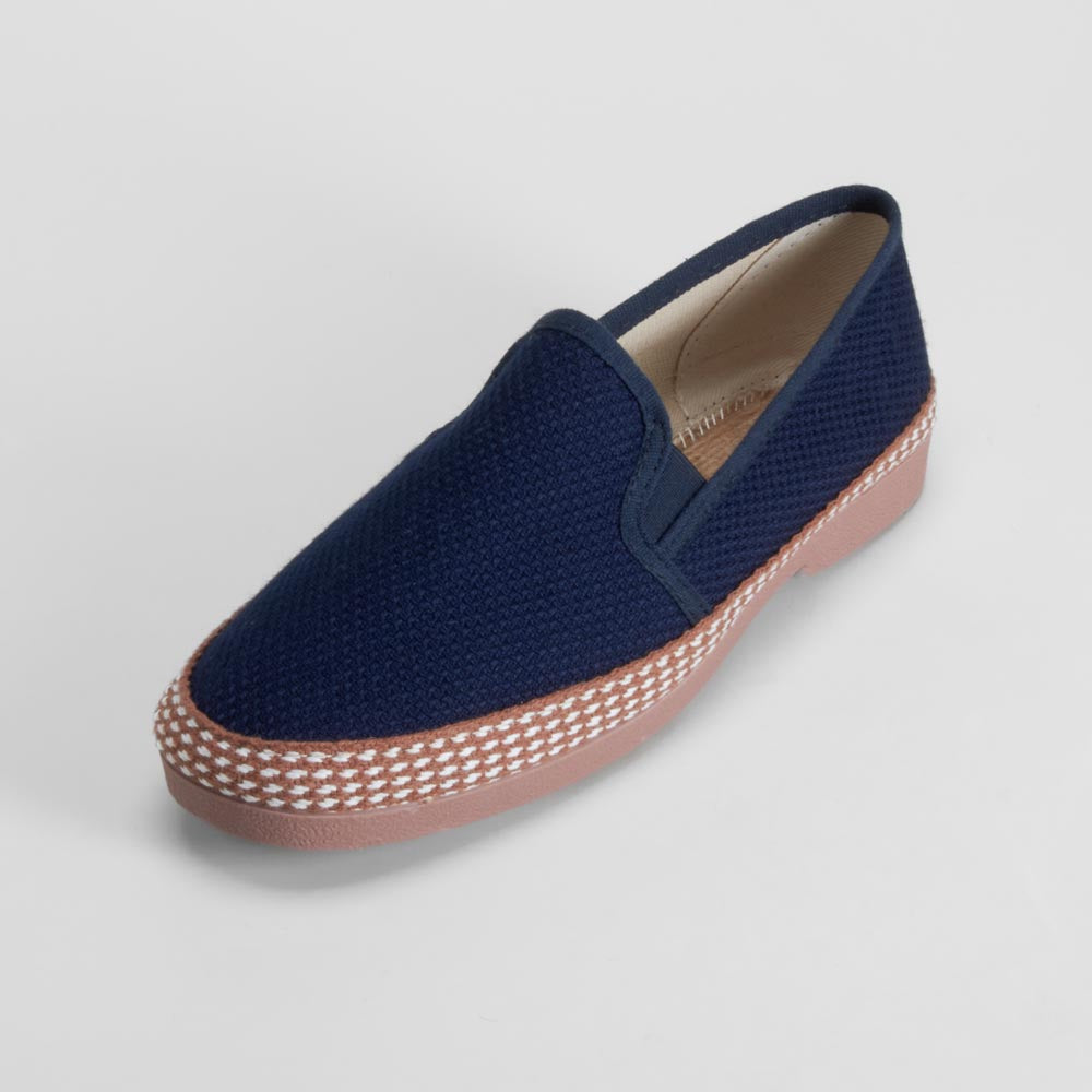 Zapatilla lona rejilla azul OLYNE