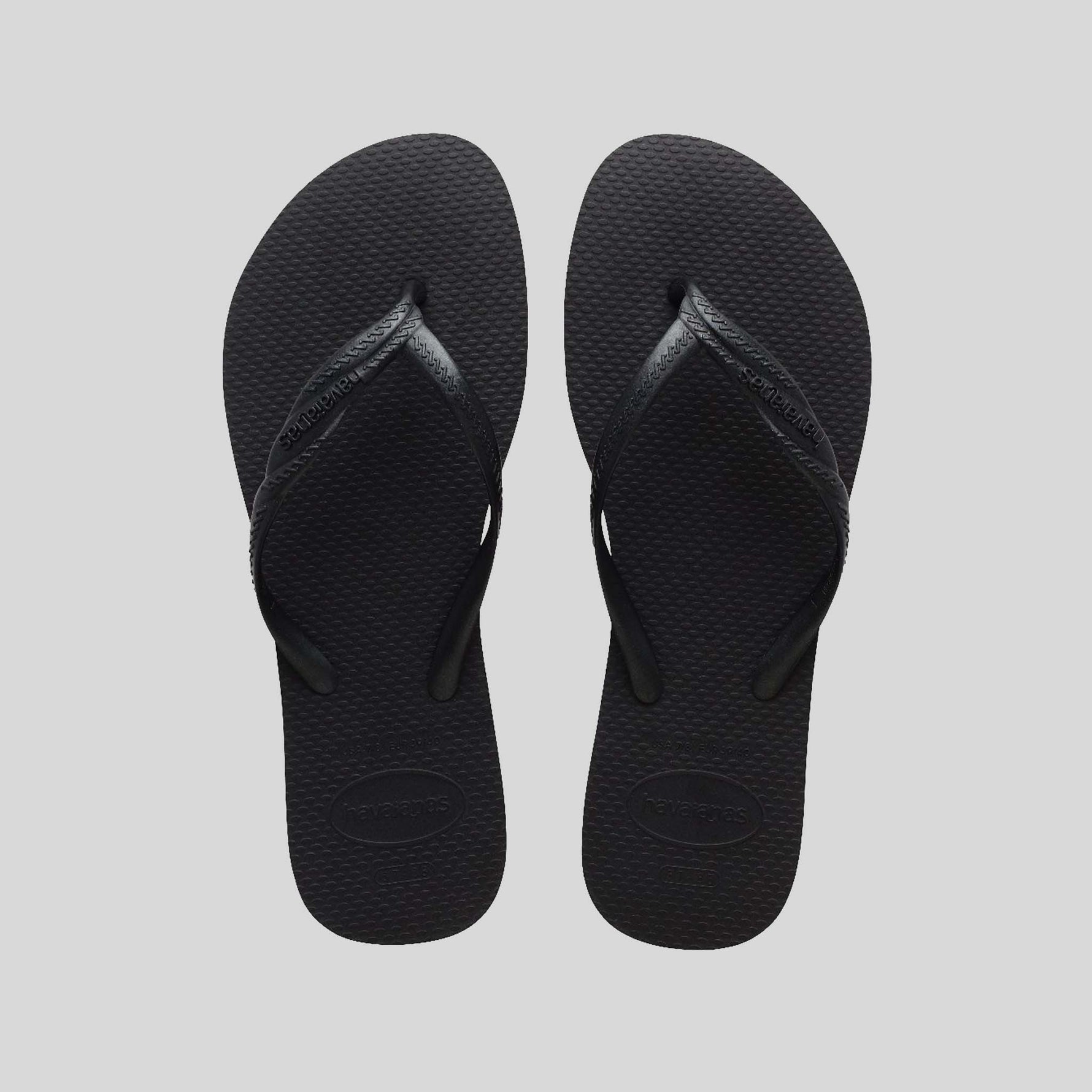 Chancla dedo plana negra HAVAIANAS