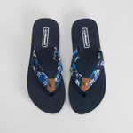 Chancla de dedo estampado floral azul BEPPI