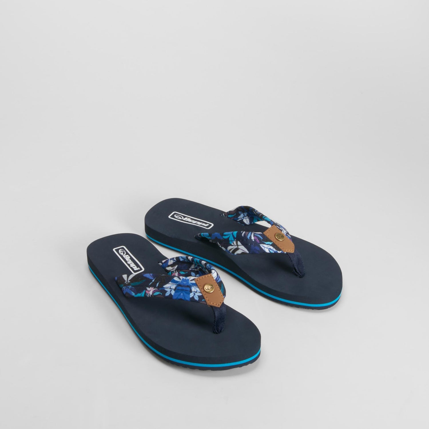 Chancla de dedo estampado floral azul BEPPI