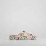Chancla cuña flores multicolor beige BEPPI