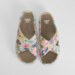 Chancla cuña flores multicolor beige BEPPI