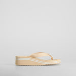 Chancla de dedo cuña marinera beige BEPPI