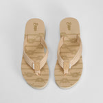 Chancla de dedo cuña marinera beige BEPPI