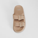 Chancla doble hebilla ajustable beige COCONUT