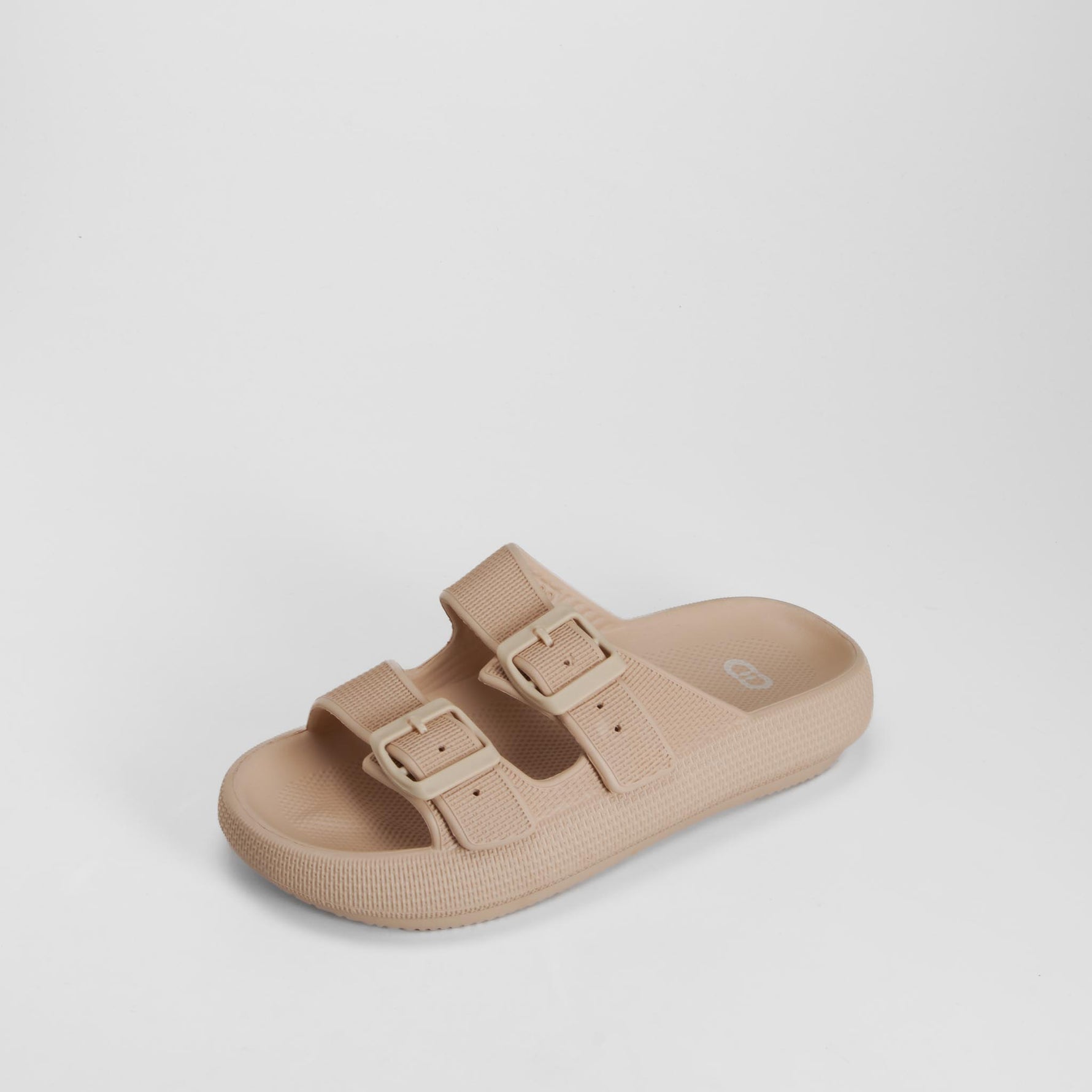 Chancla doble hebilla ajustable beige COCONUT