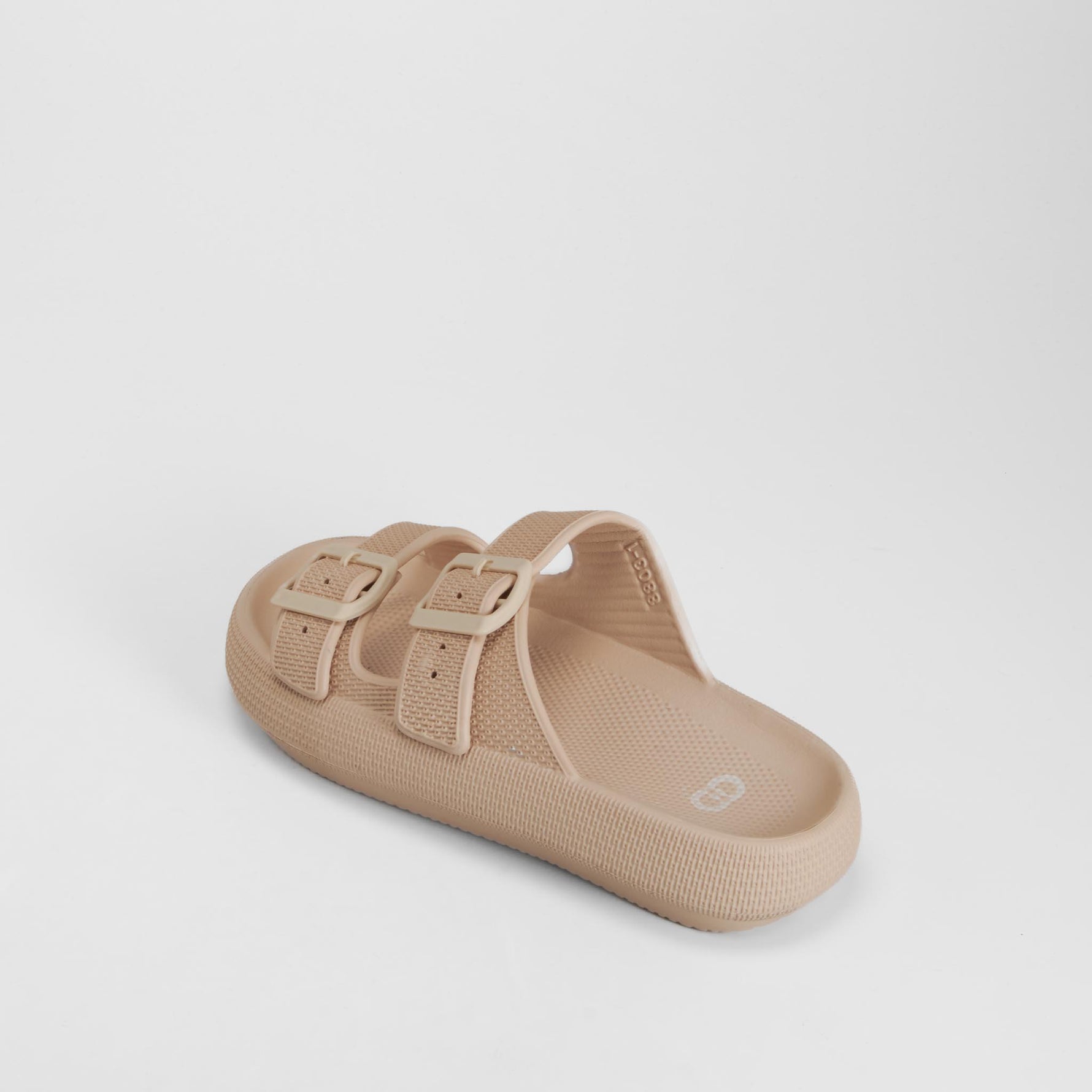 Chancla doble hebilla ajustable beige COCONUT