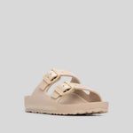 Chancla doble hebilla beige XTI
