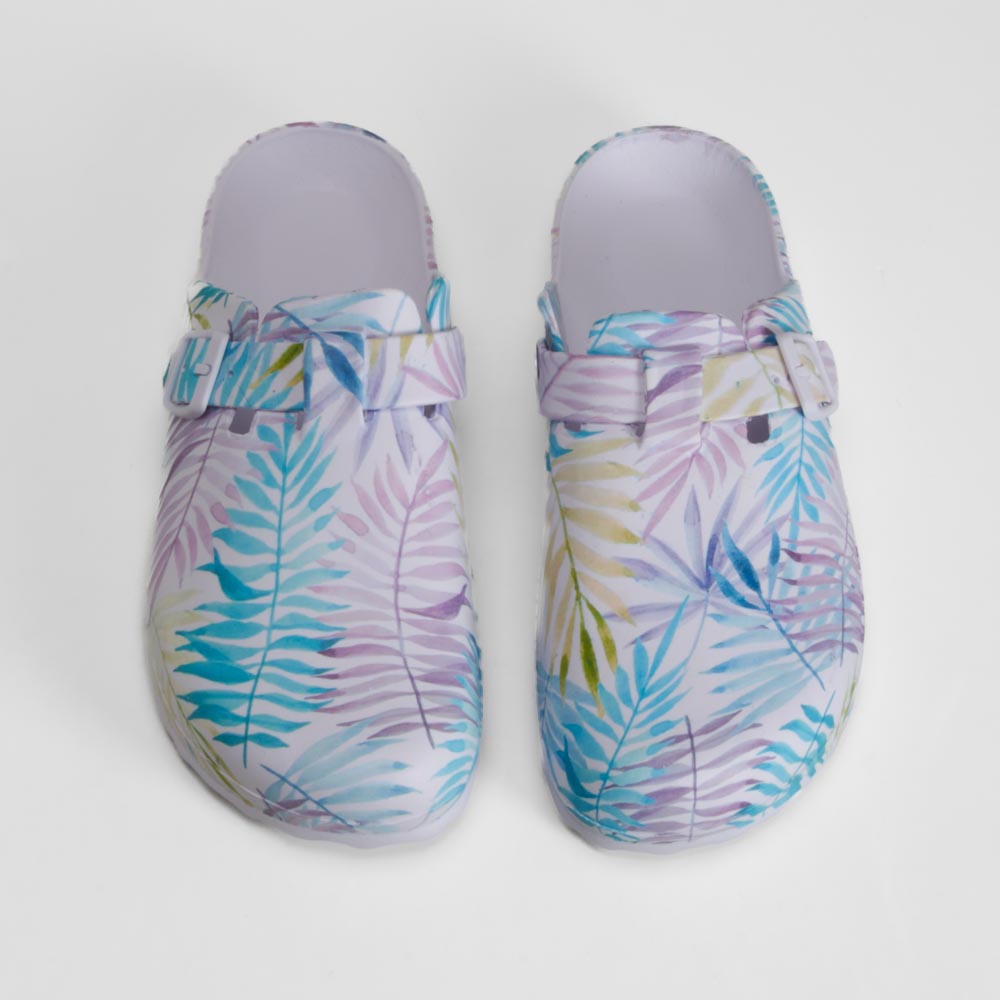 Zueco enfermera estampado azul COMFEET SANICARE
