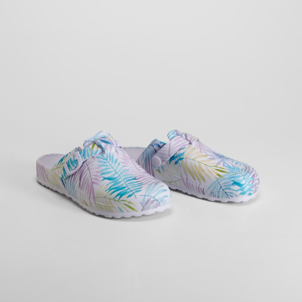 Zueco enfermera estampado azul COMFEET SANICARE