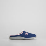 Zapatilla de casa estrella bordada azul COMFEET