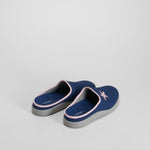 Zapatilla de casa estrella bordada azul COMFEET