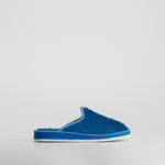 Zapatilla de casa abierta rizo azul COMFEET