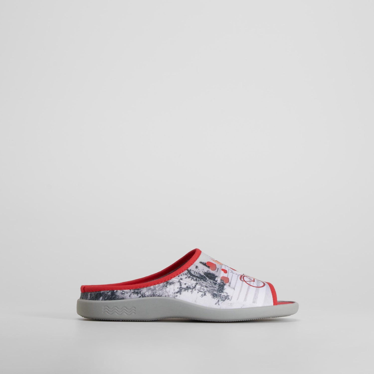 Zapatilla de casa bicicletas roja COMFEET