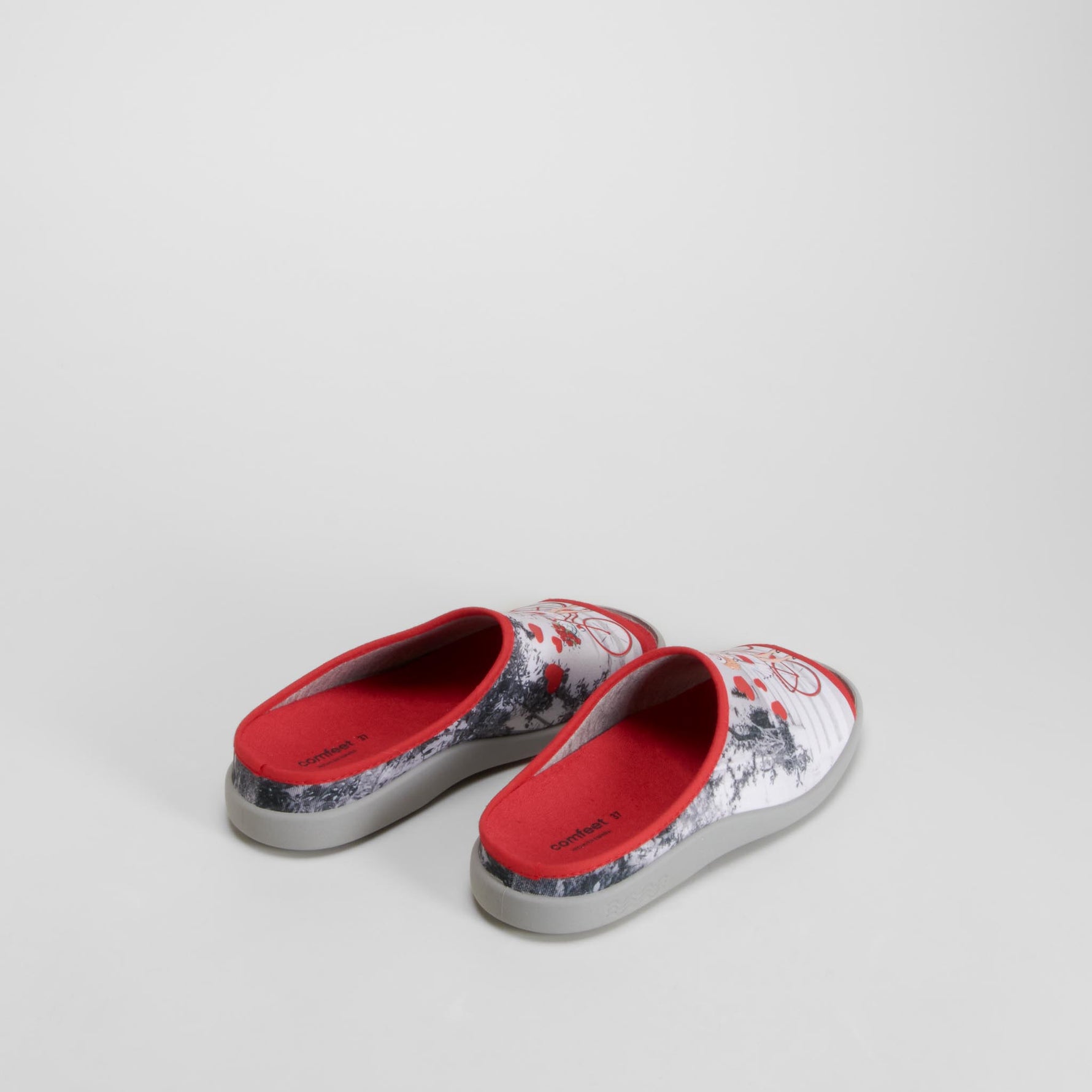 Zapatilla de casa bicicletas roja COMFEET