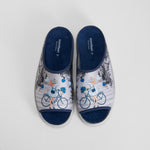 Zapatilla de casa abierta bicicleta azul COMFEET