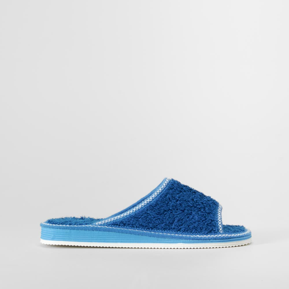 Zapatilla de casa azul abierta confort COMFEET