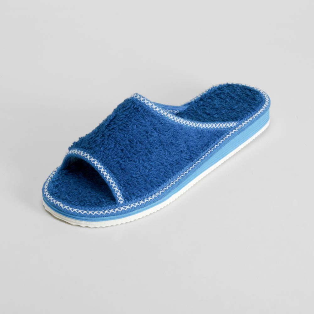 Zapatilla de casa azul abierta confort COMFEET