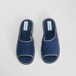 Zapatilla de casa pala Peep Toe azul COMFEET