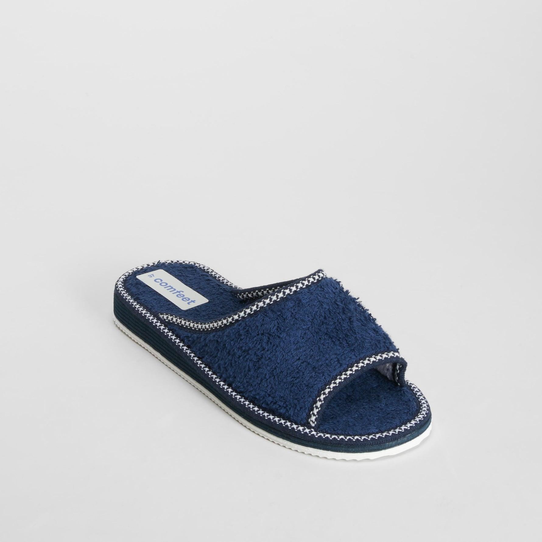 Zapatilla de casa pala Peep Toe azul COMFEET