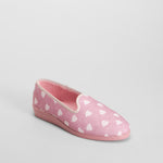 Zapatilla de casa cerrada corazones rosa COMFEET