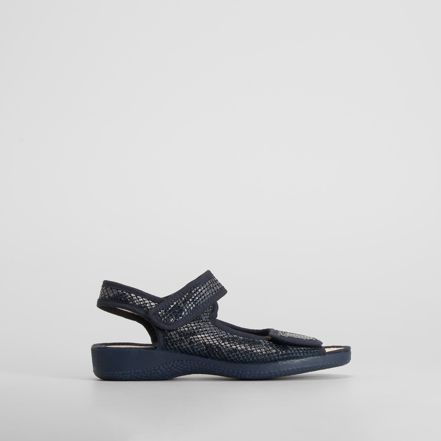 Zapatilla casa velcro serpiente azul COMFEET