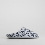 Zapatilla de casa gris animal print OLYNE