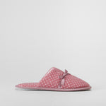 Zapatilla de casa rosa con lazo y lunares OLYNE